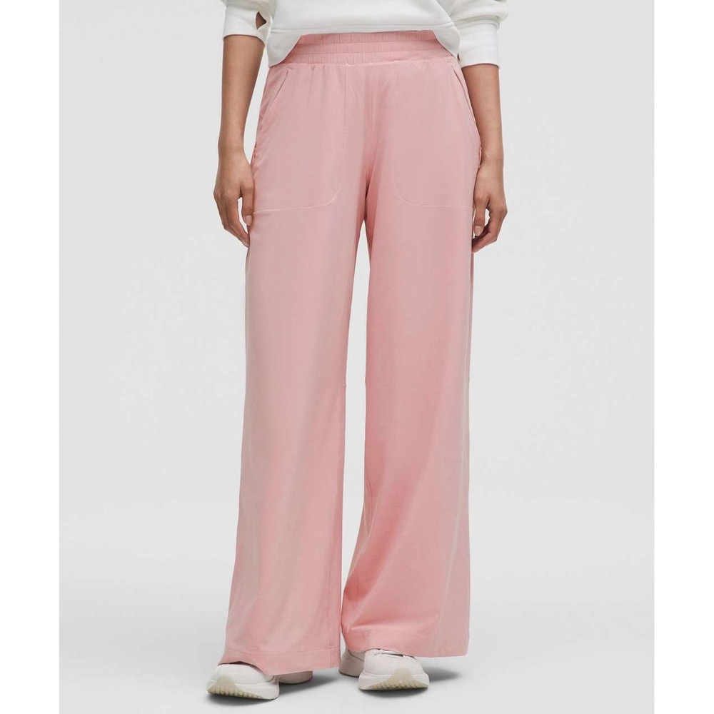 Lululemon Swift Mid-Rise Wide-Leg Pant Women 2 Pink Haze Lightweight Relaxed